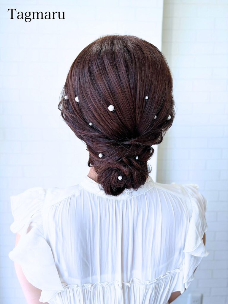 ブライダル前撮りヘアセット☆上品シニヨン