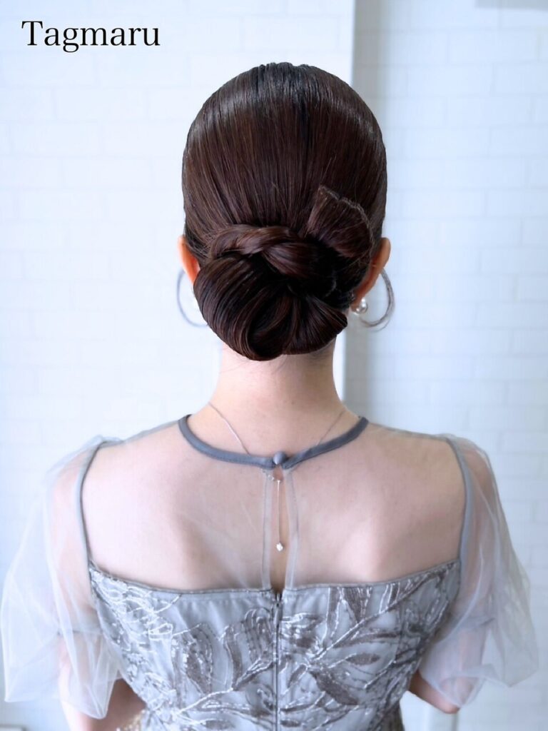 結婚式ヘアセット☆タイトなアレンジシニヨン