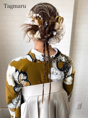 卒業式袴着付けヘアセット☆カチモリアレンジ