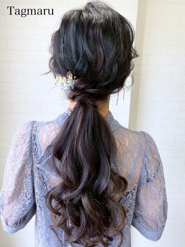 結婚式ヘアセット☆ローポニースタイル☆