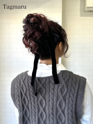 結婚式ヘアセット☆ルーズなお団子ヘア☆