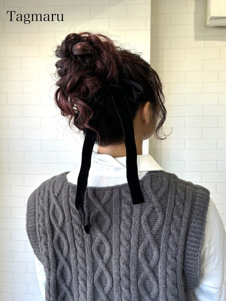 結婚式ヘアセット☆ルーズなお団子ヘア☆
