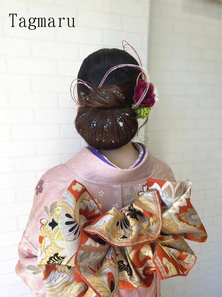 振袖着付けヘアセット☆キレイめシニヨン☆