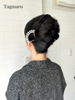 和装ヘアセット☆夜会巻きアレンジ☆