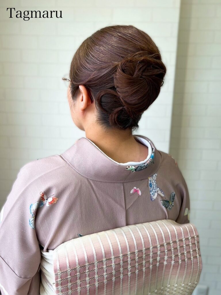 着付け和装ヘアセット☆夜会巻きアレンジ