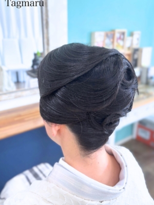 和装☆夜会巻きアレンジ☆