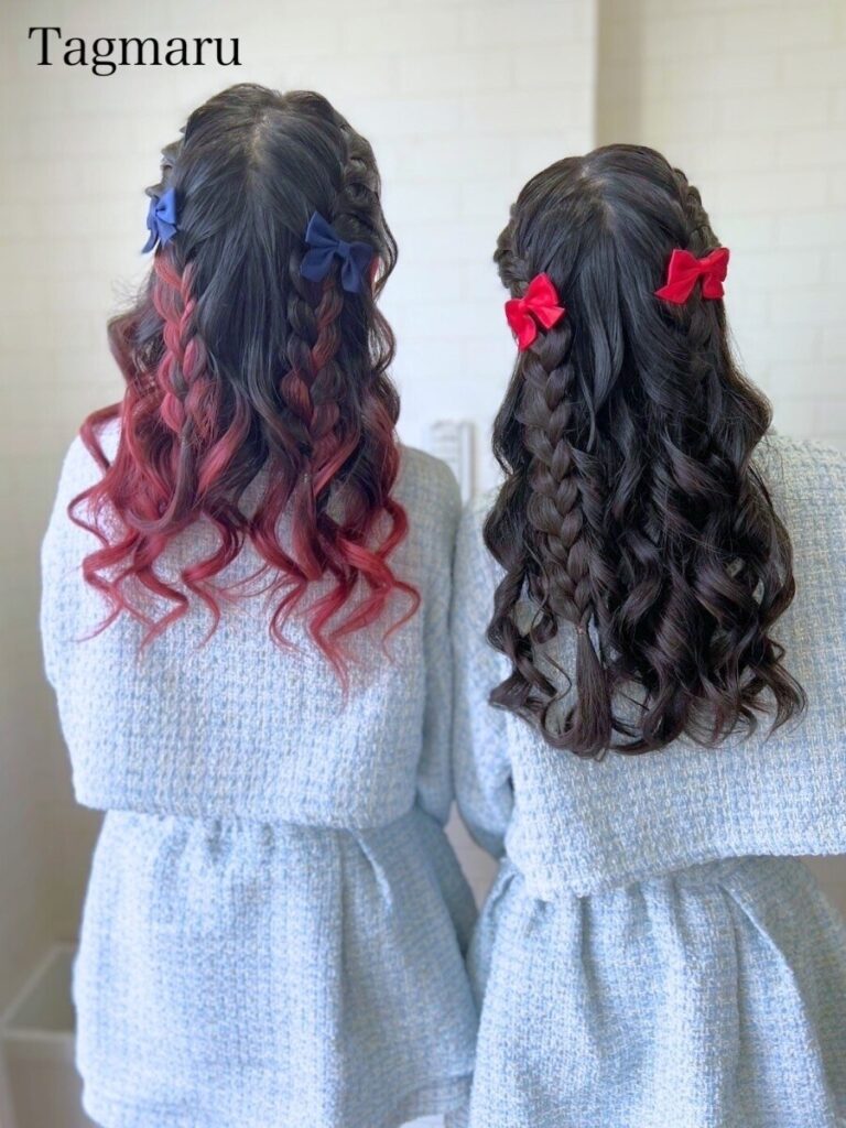 推し活ヘアセット☆ツインの編みたらし！