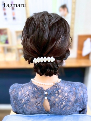 短めさんのゆるふわシニヨン☆