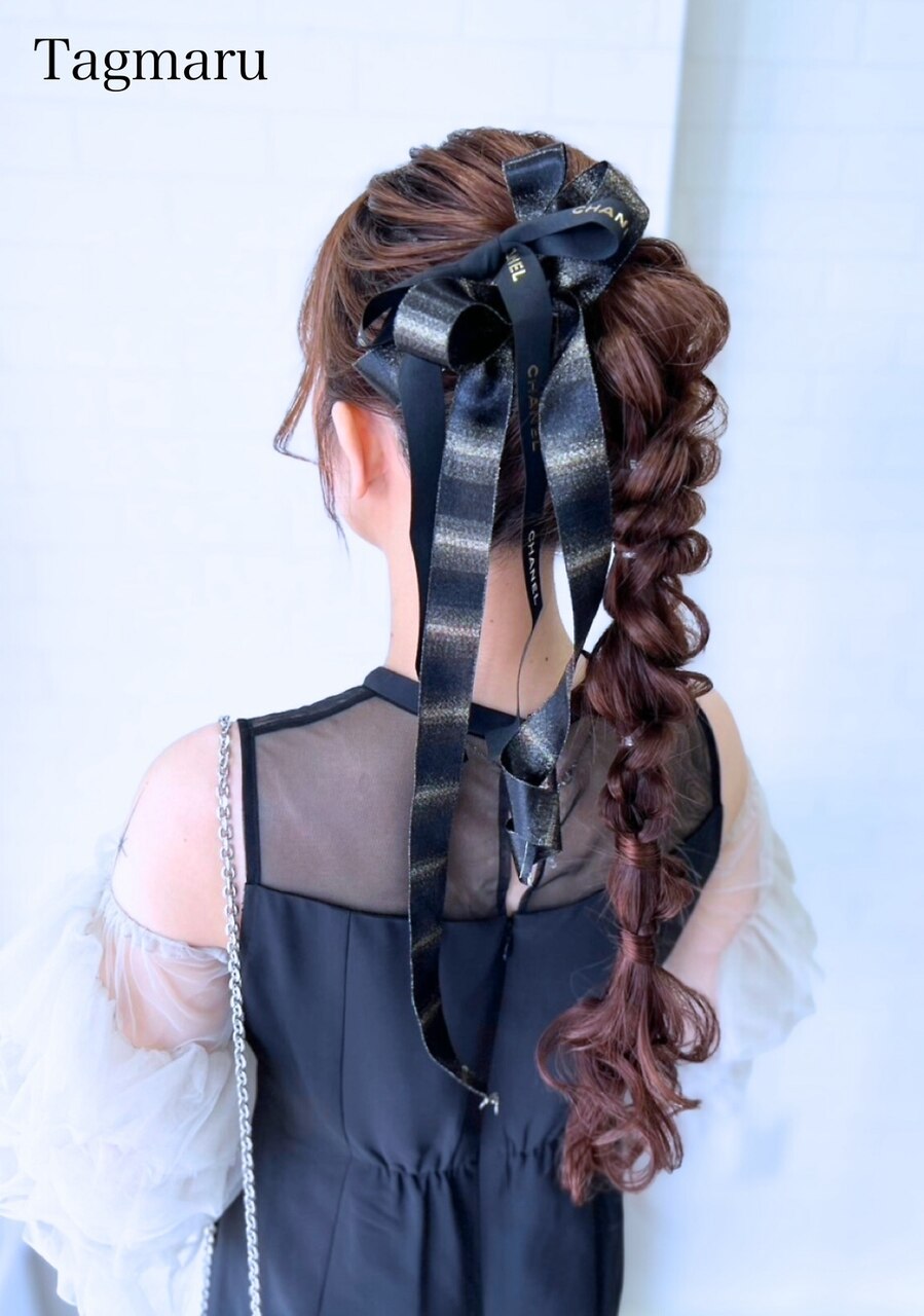 結婚式ヘアセット☆高めの玉ねぎアレンジ