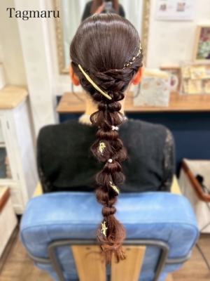 結婚式ヘアセット☆タイトな玉ねぎスタイル☆