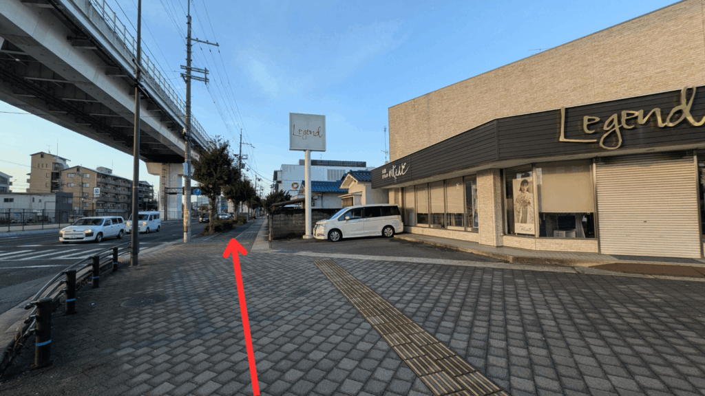 竹田駅から京都パルスプラザへ向かう徒歩ルート
